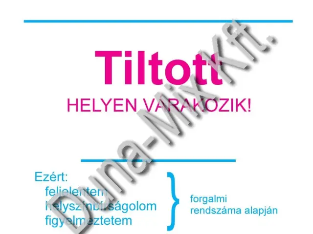 Tiltott helyen várakozik